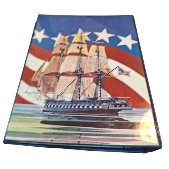 Vintage 1980 Treat Hobby Stars & Stripes American Stamp Album w 100+ Stamps - Picture 3 of 13